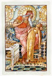 ミダスの娘が金色になった 作： Walter Crane